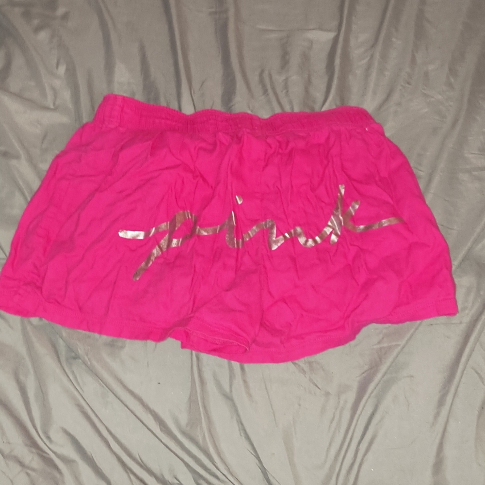 PINK pajama shorts size small!